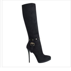 Love Moschino Black Suede Boots